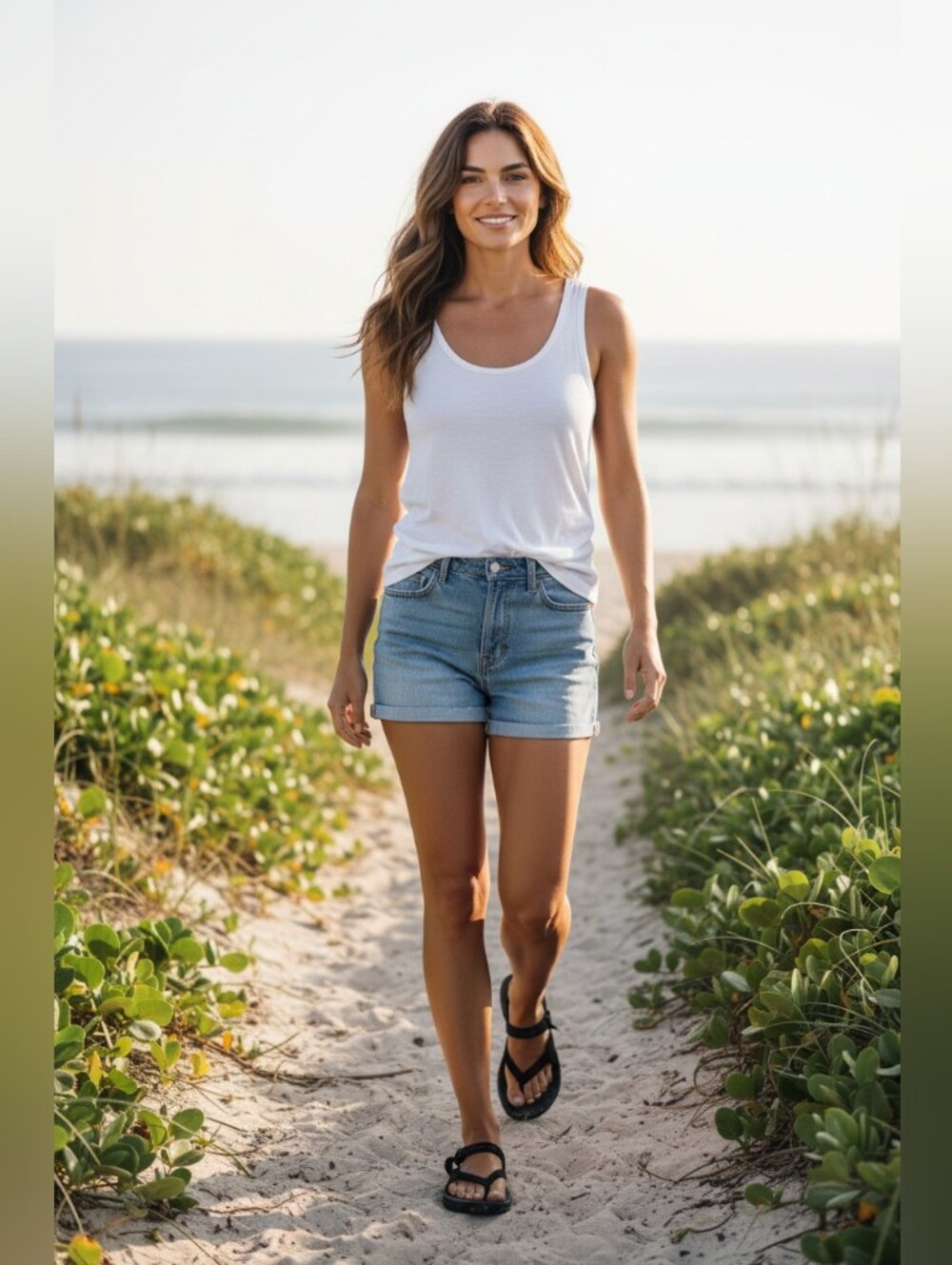 Teva Ascona Flip Flop Black Strap Toe-Loop Sandals